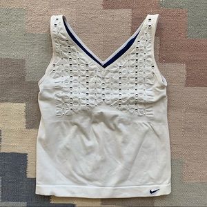 Vintage Nike Dri-Fit Seamless Blue White Tank Top